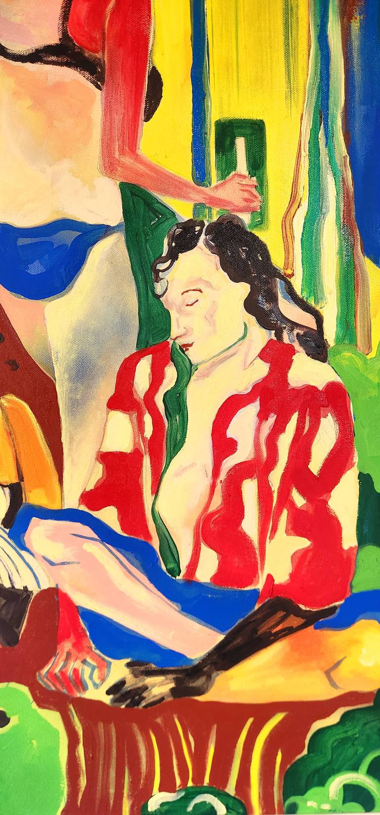 Original Abstract People Painting by Anahita Amouzegar