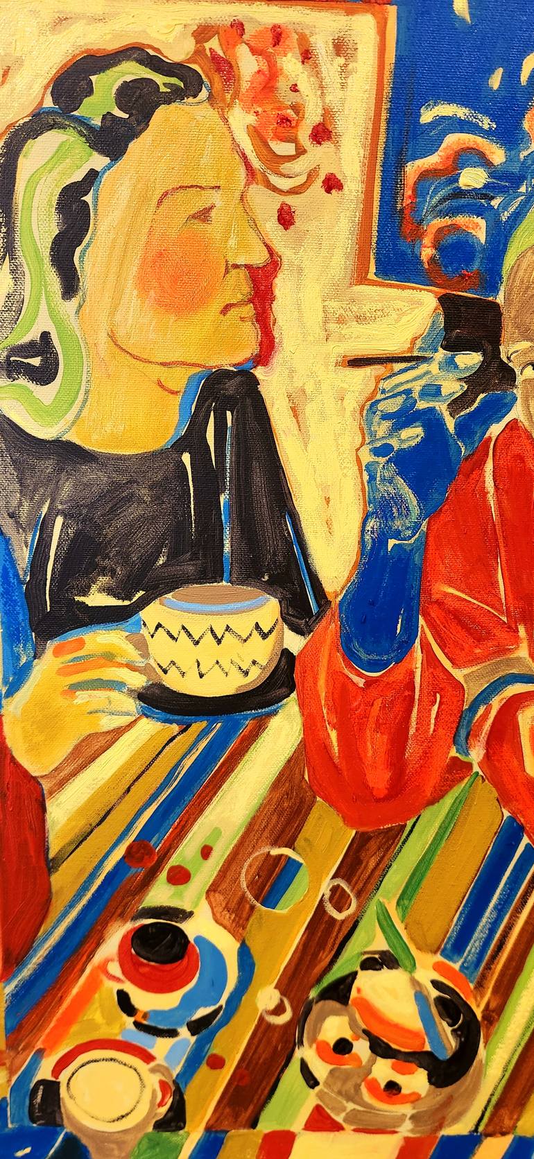 Original Abstract Women Painting by Anahita Amouzegar