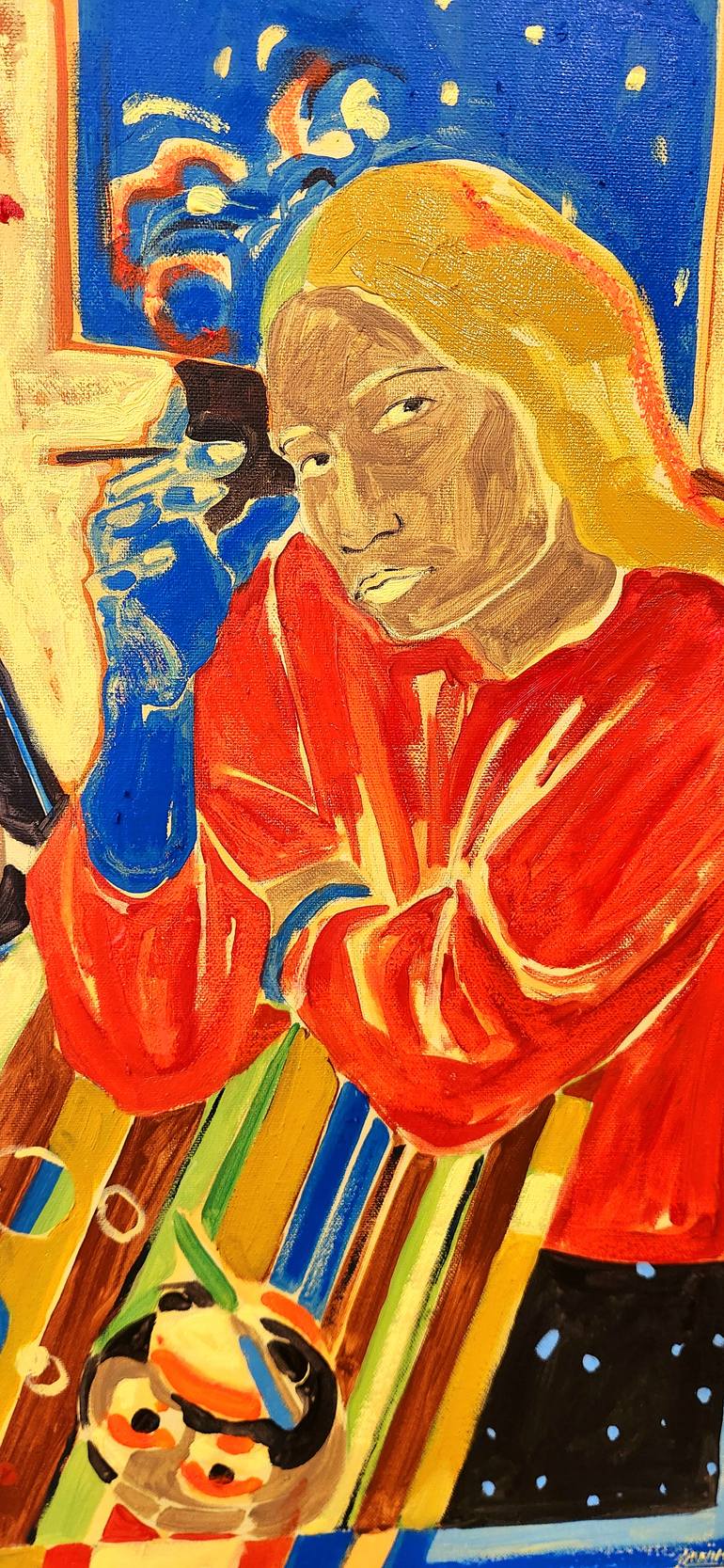 Original Abstract Women Painting by Anahita Amouzegar