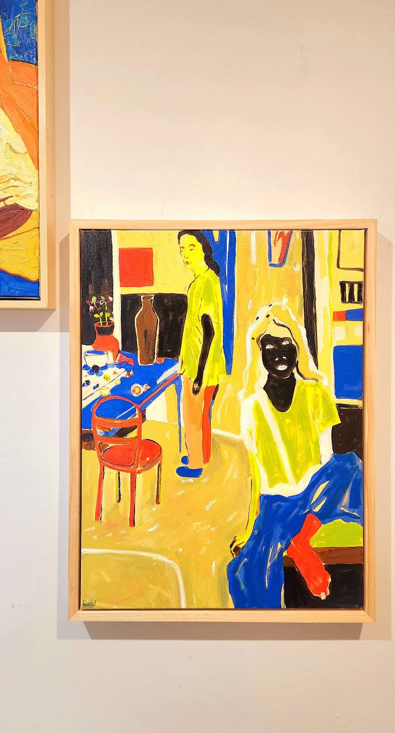 Original Abstract Women Painting by Anahita Amouzegar