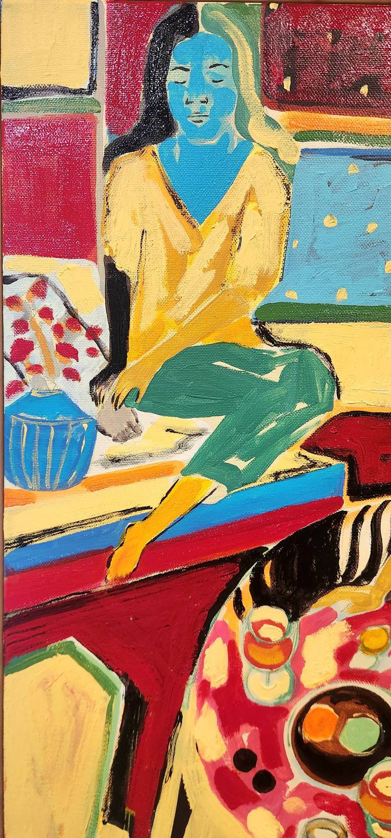 Original Abstract Women Painting by Anahita Amouzegar