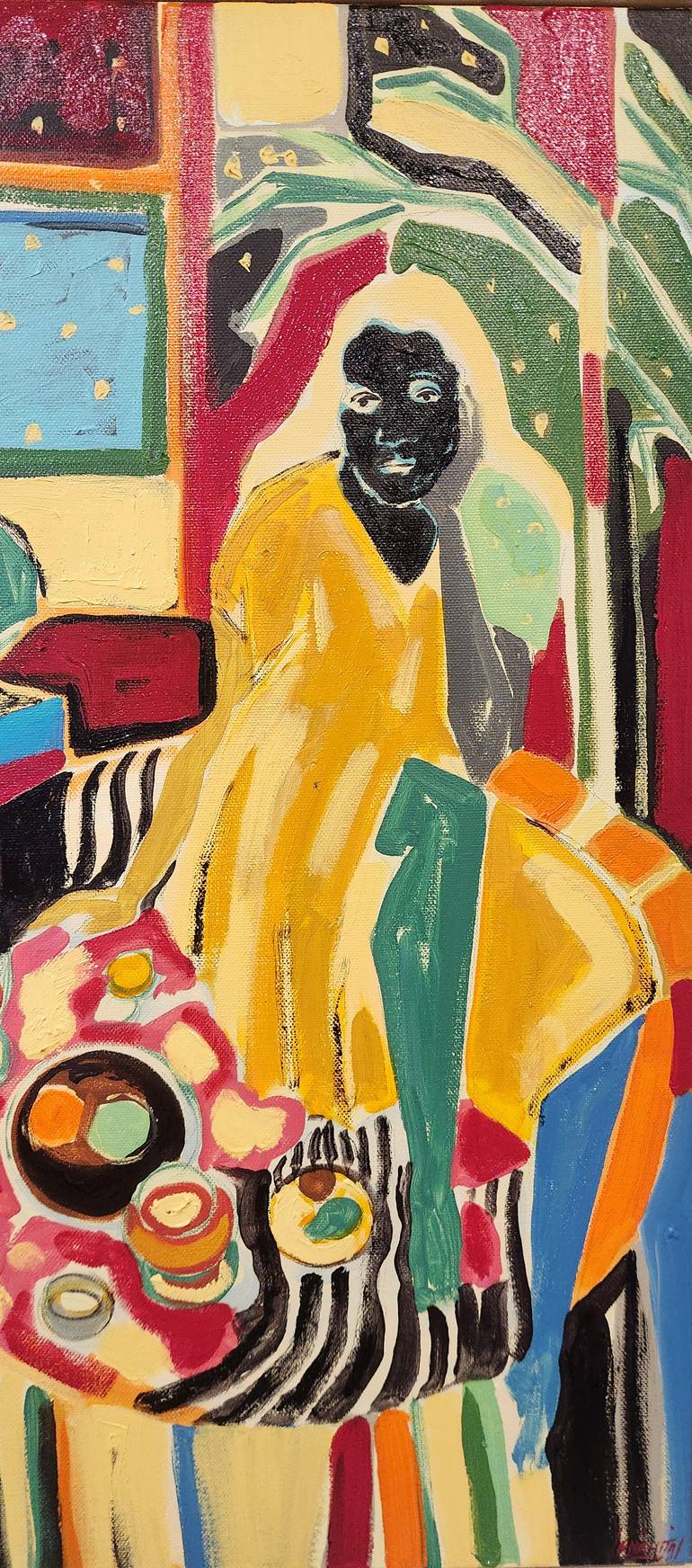 Original Abstract Women Painting by Anahita Amouzegar