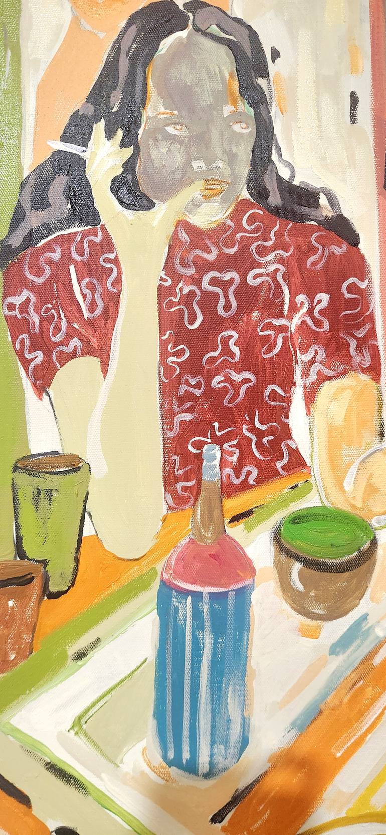 Original Abstract Women Painting by Anahita Amouzegar