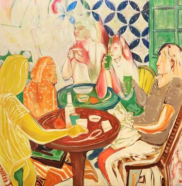 Original Abstract People Painting by Anahita Amouzegar