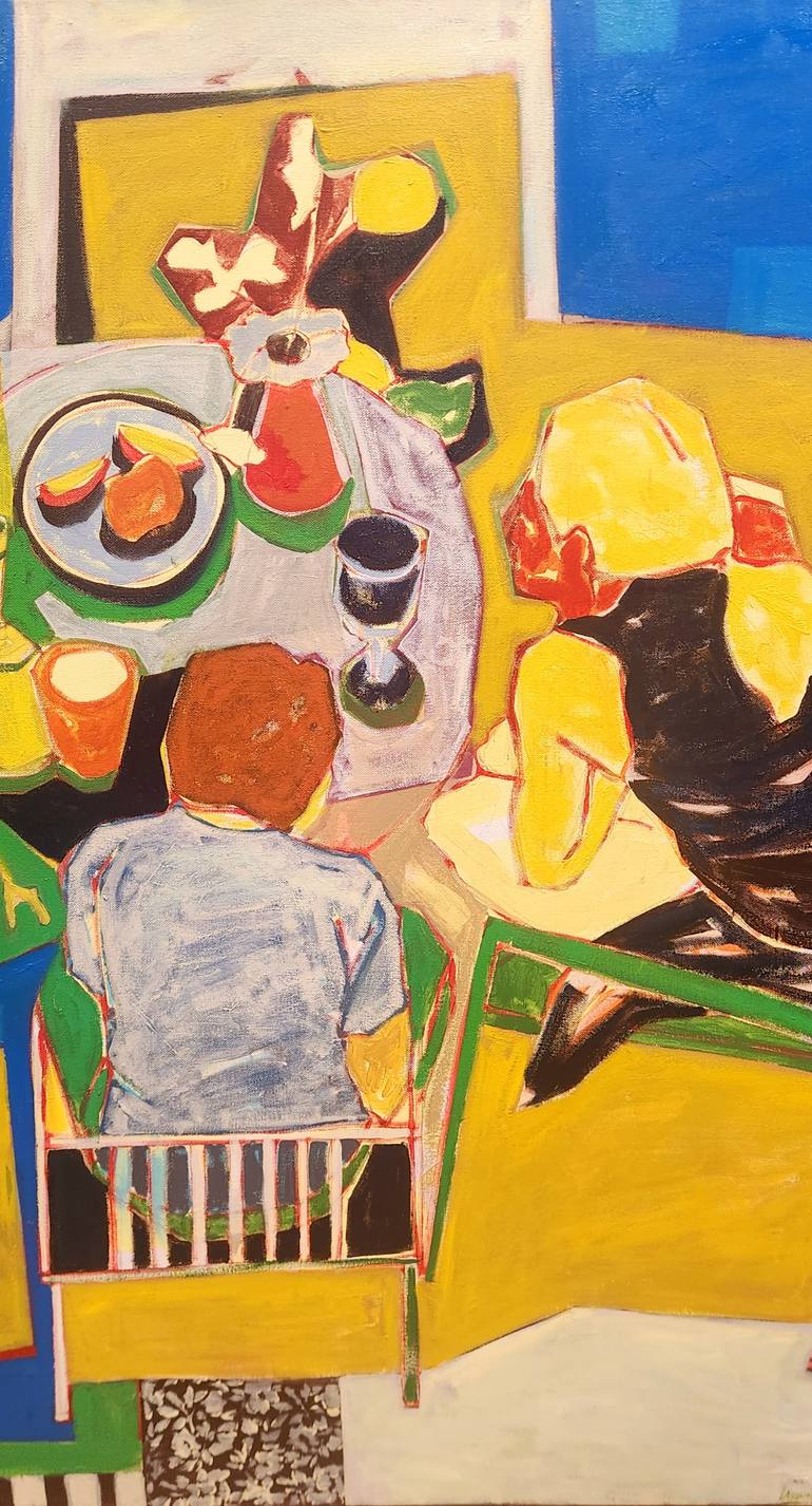 Original Abstract People Painting by Anahita Amouzegar
