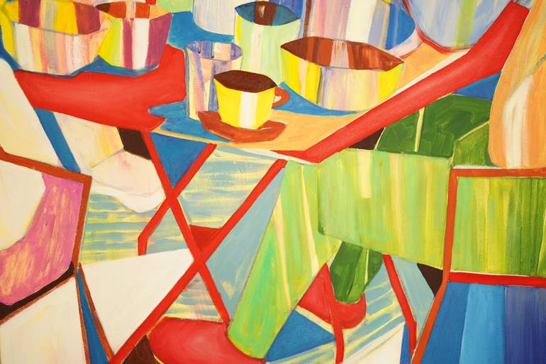 Original Abstract People Painting by Anahita Amouzegar