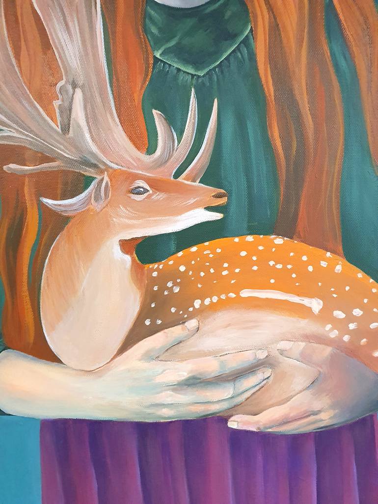 Original Abstract People Painting by Anahita Amouzegar