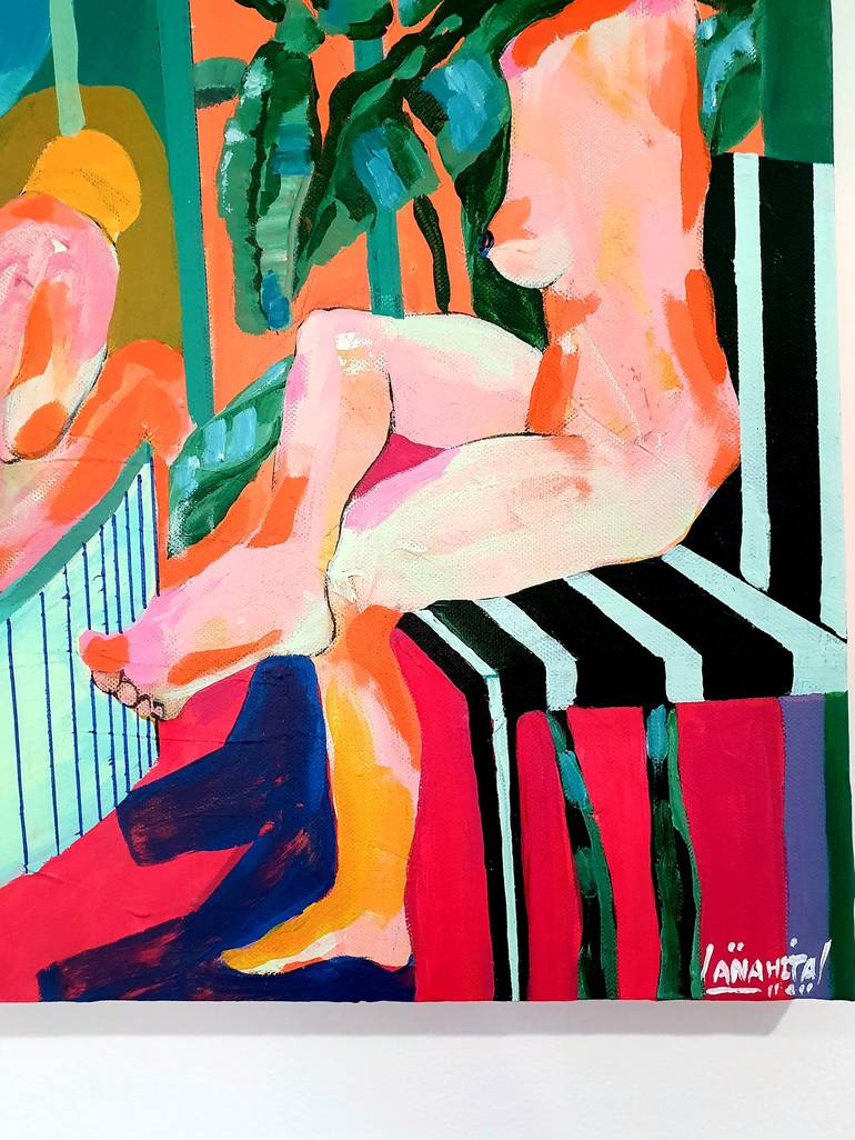 Original Erotic Painting by Anahita Amouzegar