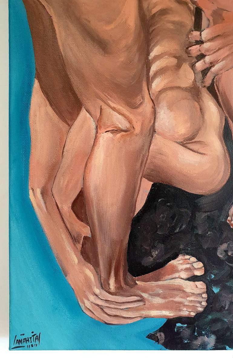 Original Expressionism Nude Painting by Anahita Amouzegar