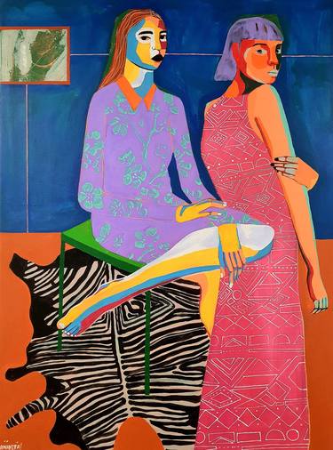 Print of Modern Women Paintings by Anahita Amouzegar