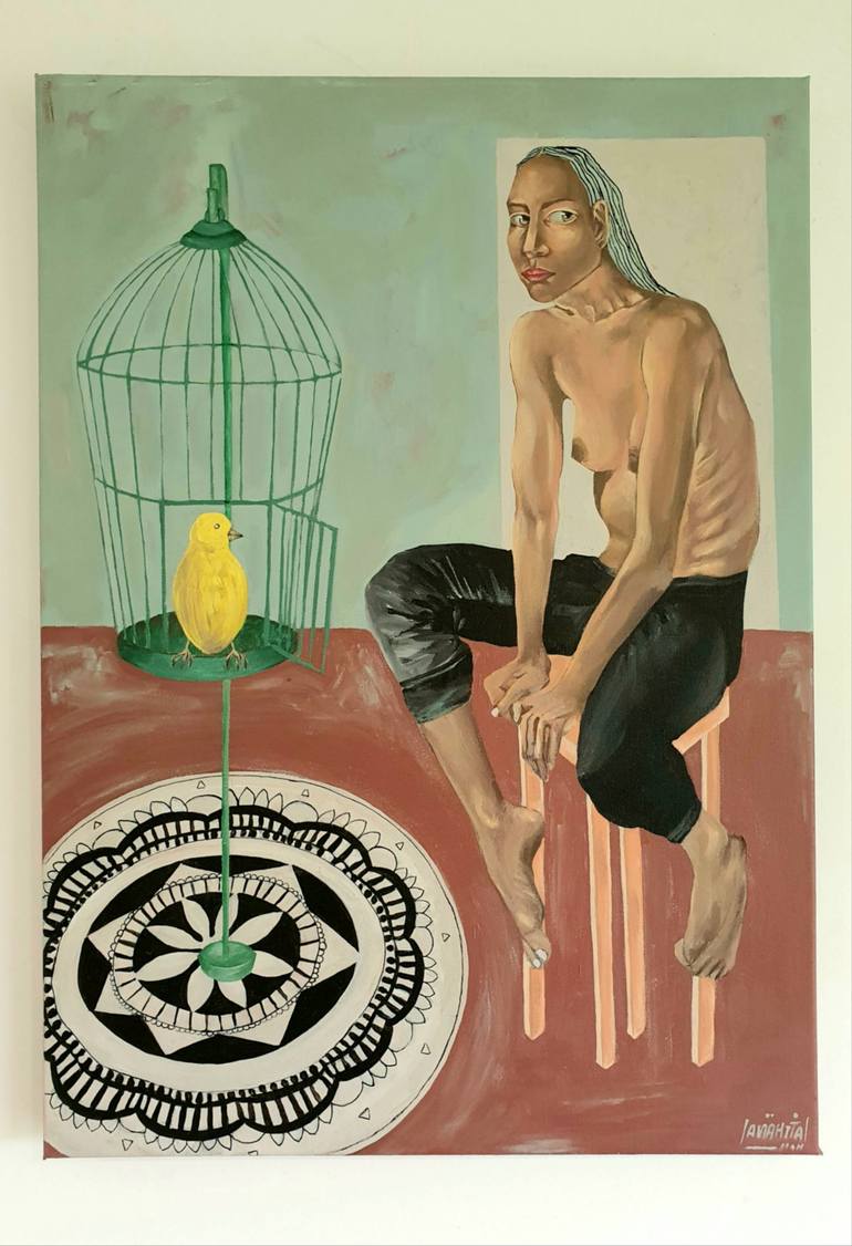 Original Nude Painting by Anahita Amouzegar