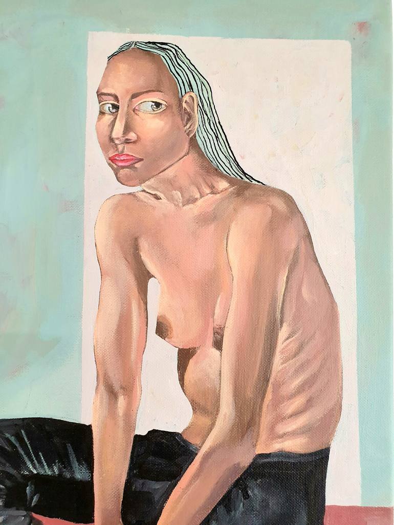 Original Figurative Nude Painting by Anahita Amouzegar