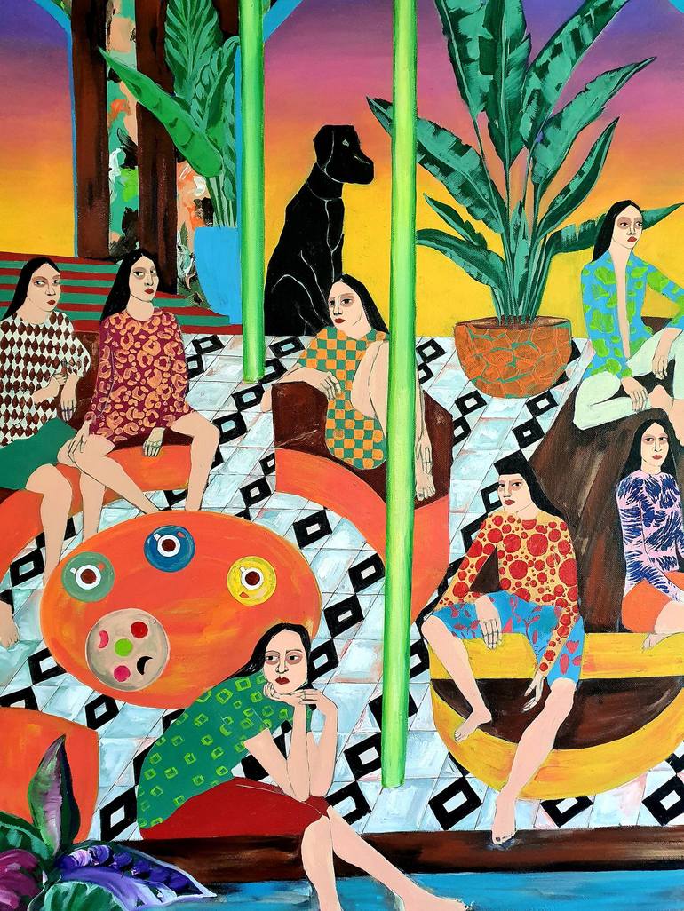 Original People Painting by Anahita Amouzegar