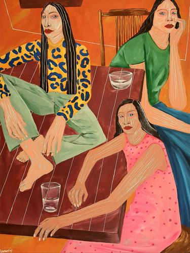Original Expressionism People Paintings by Anahita Amouzegar