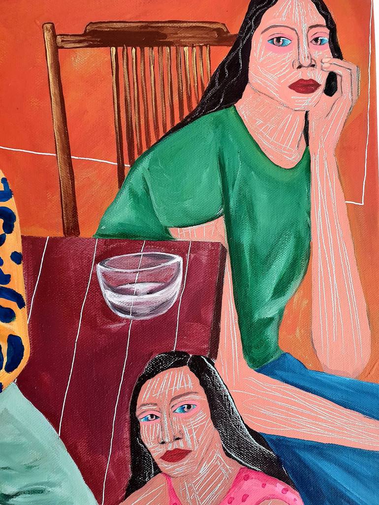 Original Expressionism People Painting by Anahita Amouzegar