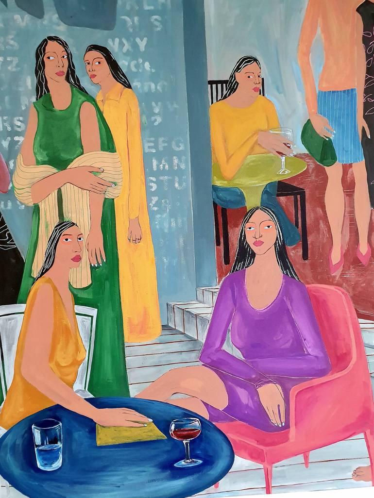 Original People Painting by Anahita Amouzegar