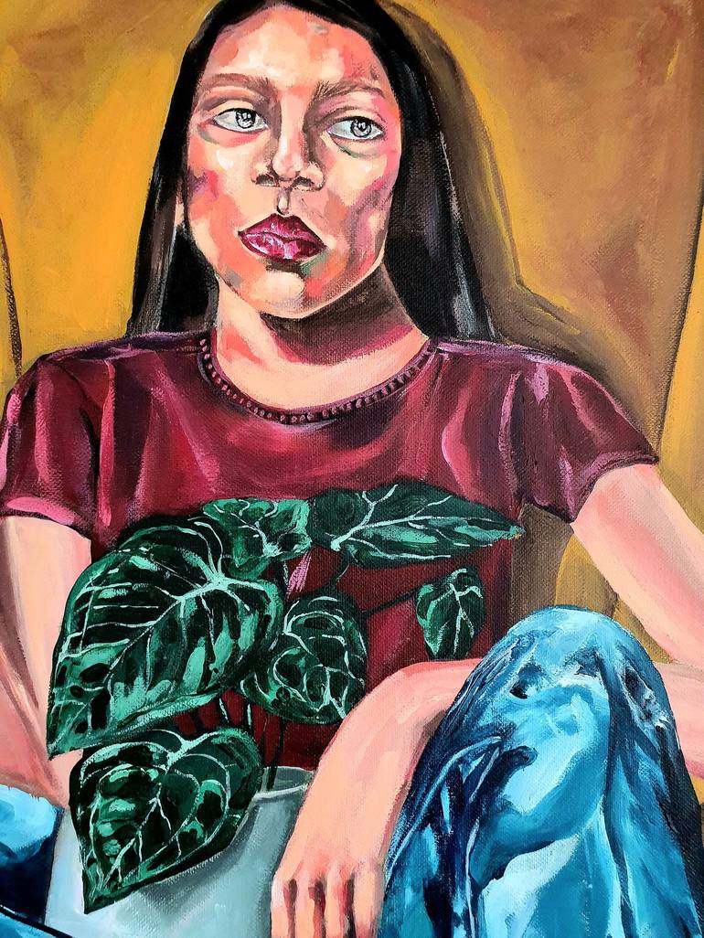 Original Figurative Portrait Painting by Anahita Amouzegar