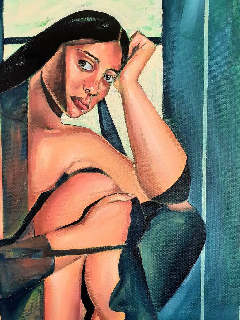 Original Nude Painting by Anahita Amouzegar