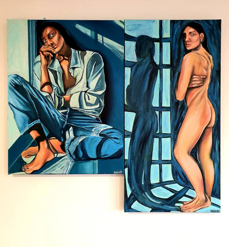 Original Abstract Women Painting by Anahita Amouzegar