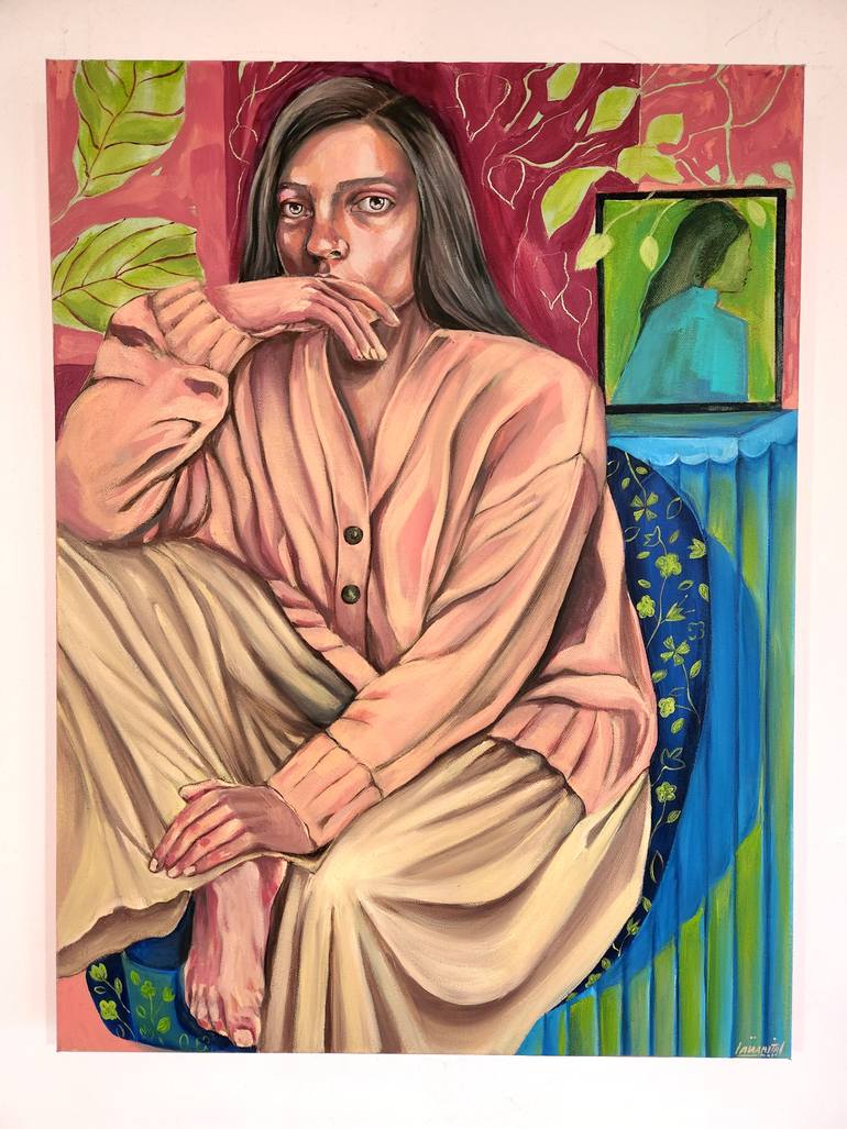 Original Figurative People Painting by Anahita Amouzegar