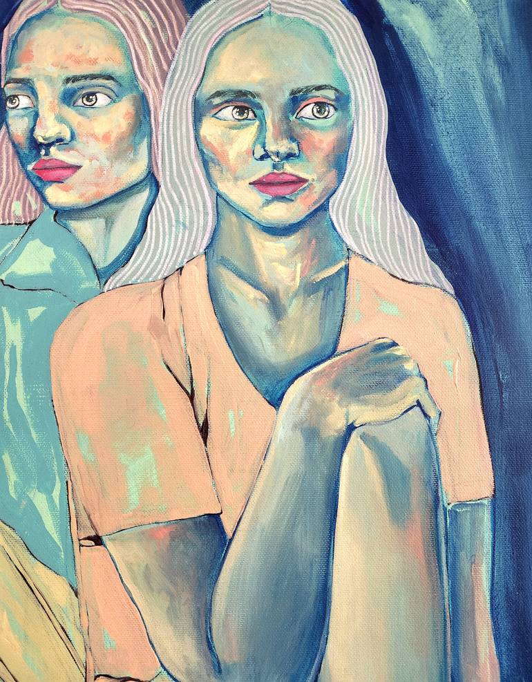 Original Abstract Women Painting by Anahita Amouzegar