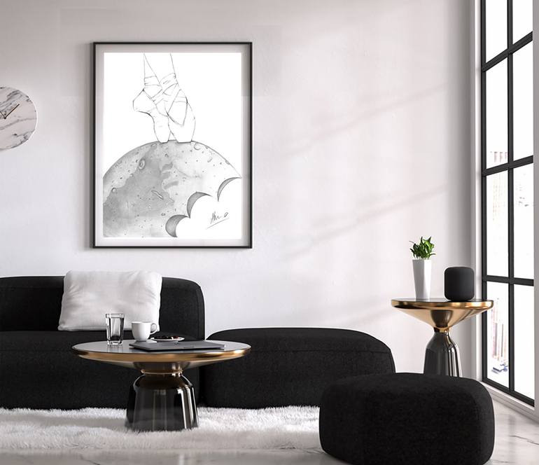 Original Surrealism Performing Arts Drawing by Alivia Khaled