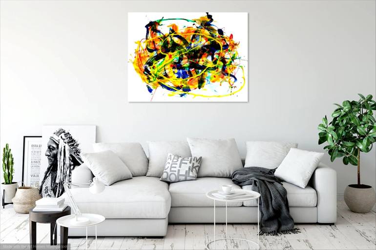 Original Abstract Expressionism Abstract Painting by Newel Hunter