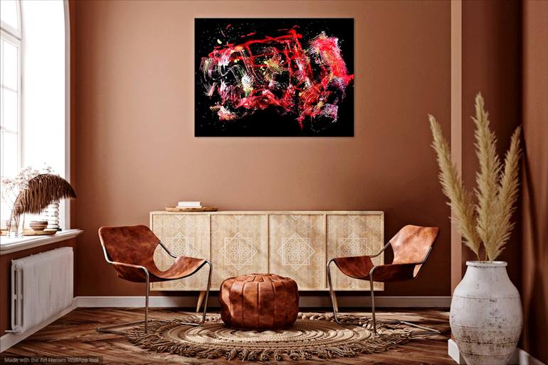 Original Abstract Expressionism Abstract Painting by Newel Hunter