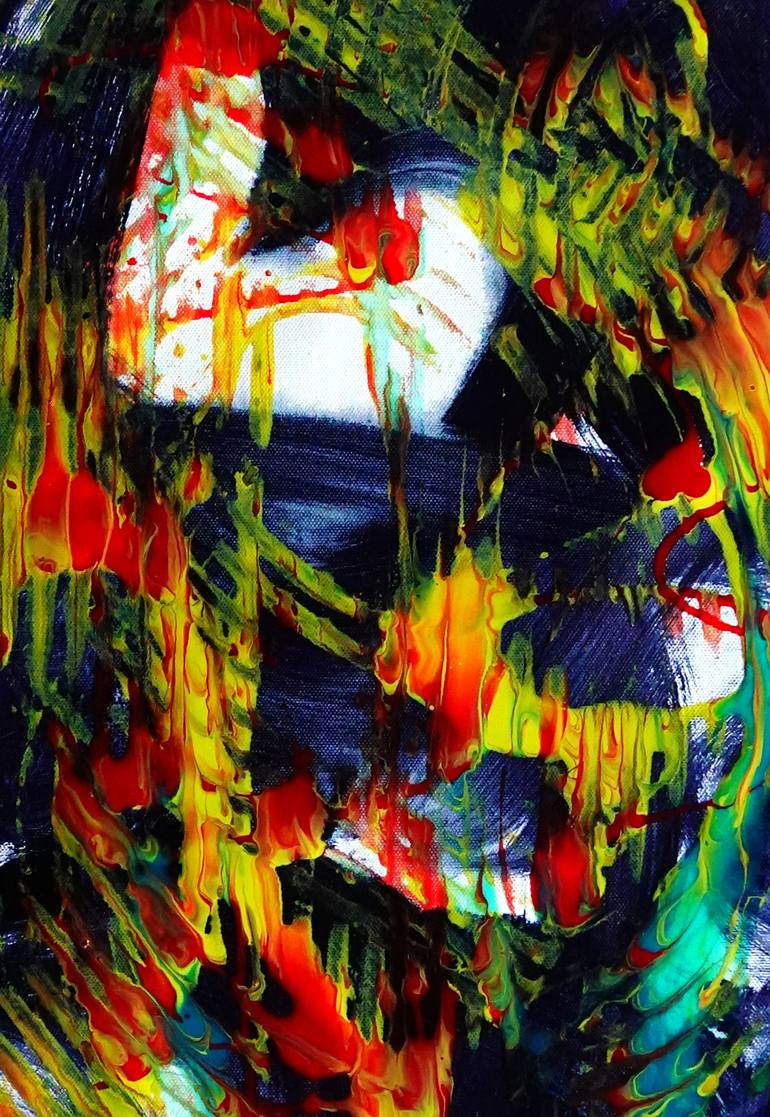 Original Abstract Expressionism Abstract Painting by Newel Hunter