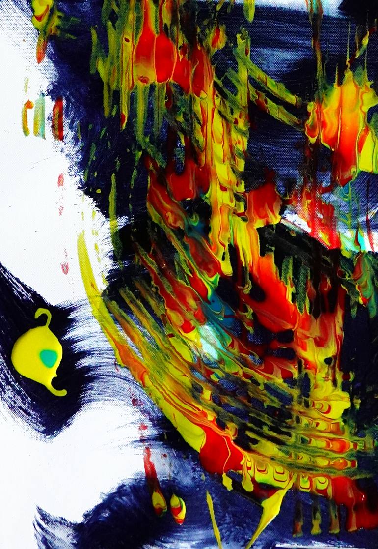 Original Abstract Expressionism Abstract Painting by Newel Hunter