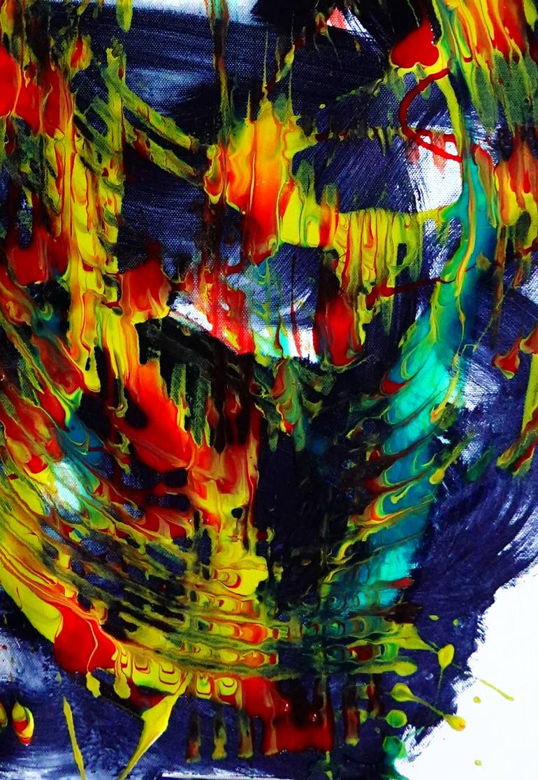 Original Abstract Expressionism Abstract Painting by Newel Hunter