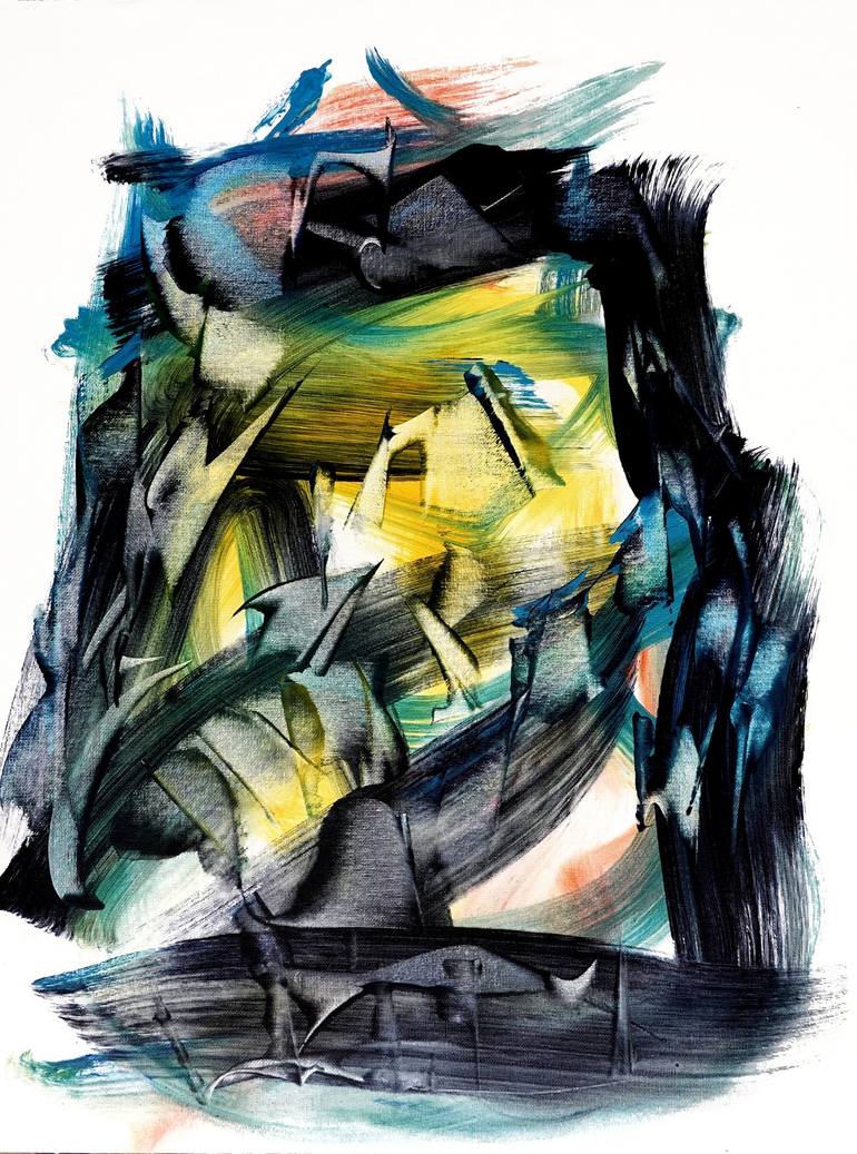 Original Abstract Painting by Newel Hunter | Abstract Art on Other | The Old Ways