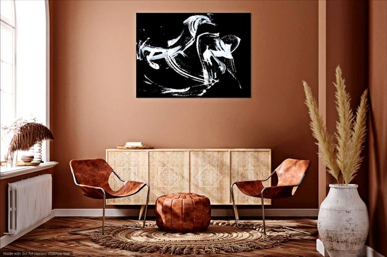 Original Conceptual Abstract Painting by Newel Hunter
