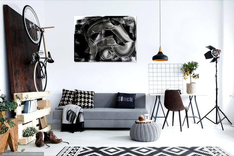 Original Conceptual Abstract Painting by Newel Hunter