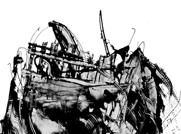 Original Abstract Expressionism Abstract Painting by Newel Hunter