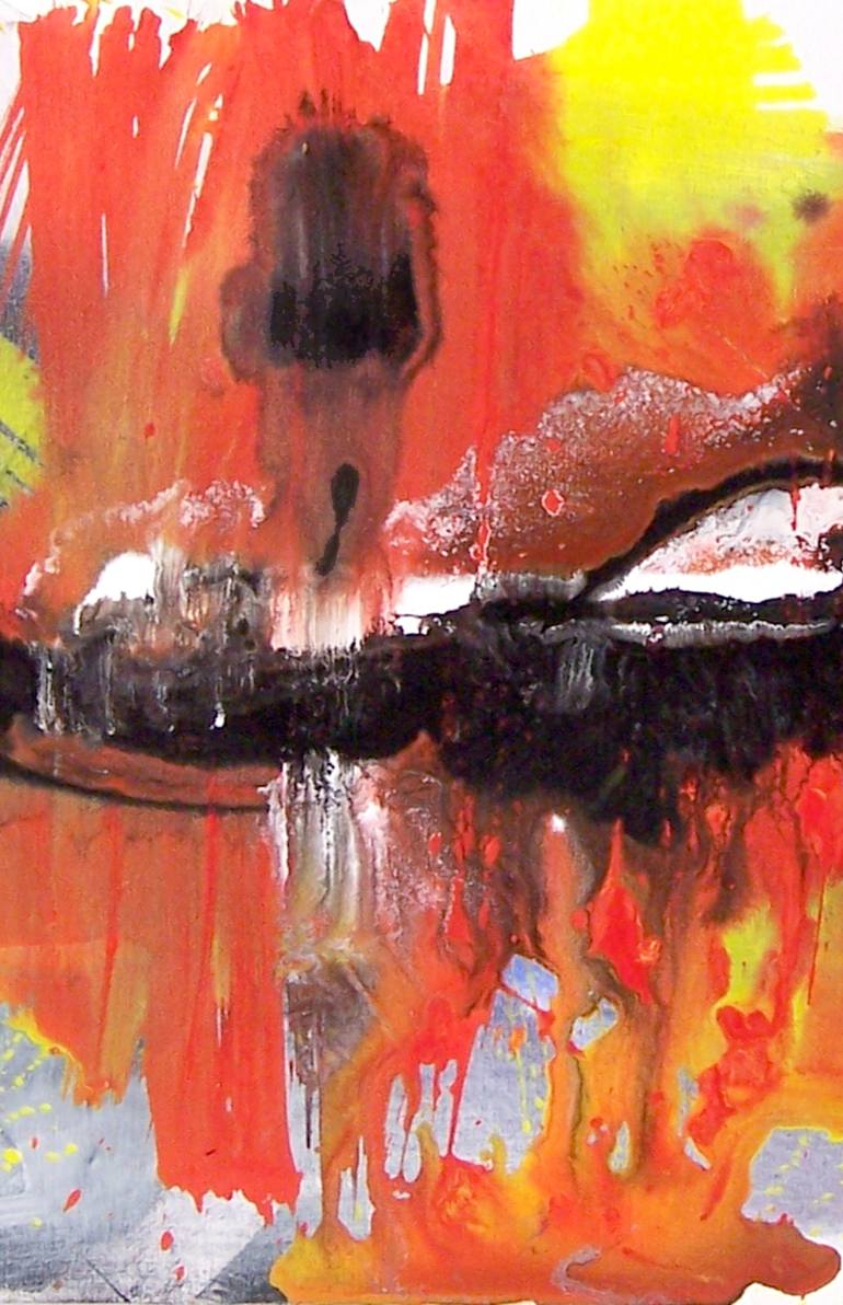 Original Abstract Expressionism Abstract Painting by Newel Hunter