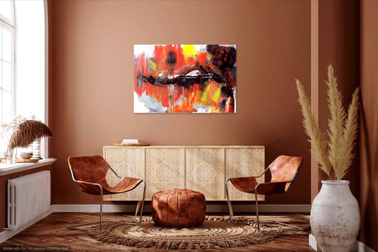 Original Abstract Expressionism Abstract Painting by Newel Hunter