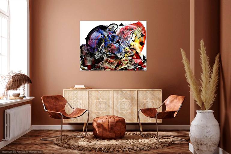 Original Abstract Expressionism Abstract Painting by Newel Hunter