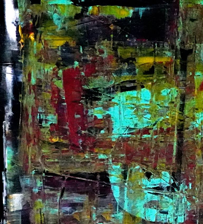 Original Abstract Expressionism Abstract Painting by Newel Hunter