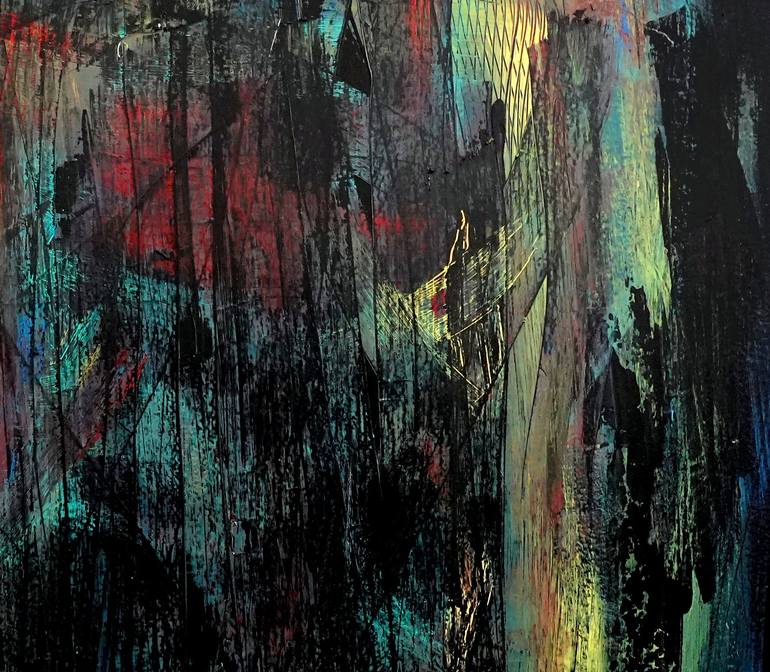 Original Abstract Expressionism Abstract Painting by Newel Hunter