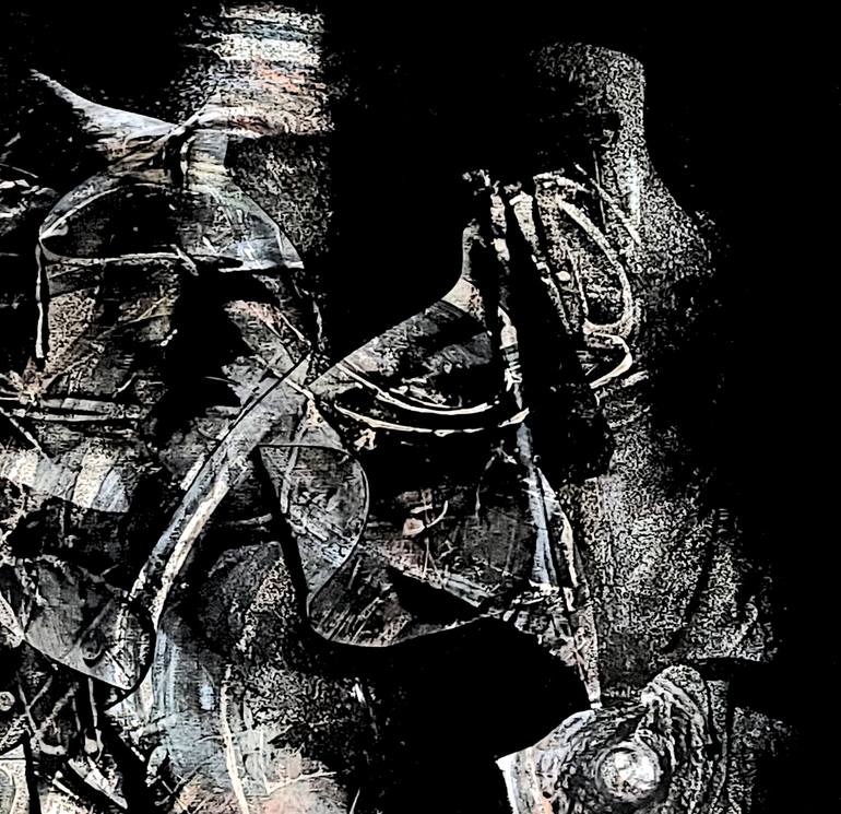 Original Conceptual Abstract Painting by Newel Hunter