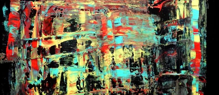 Original Abstract Expressionism Abstract Painting by Newel Hunter