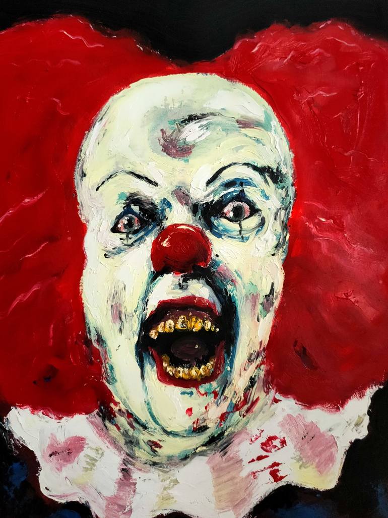 IT 1990 Horror movie Painting by Anna Scary Saatchi Art