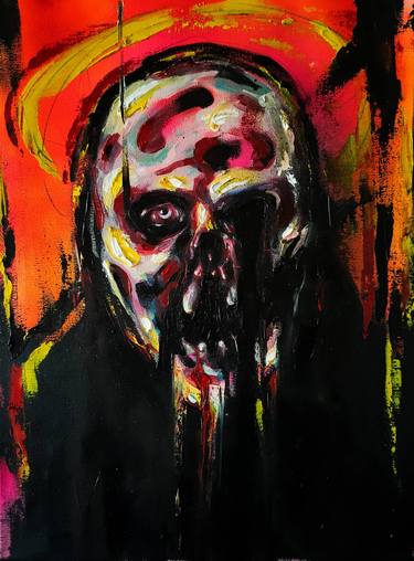 Original Abstract Expressionism Mortality Paintings by Anna Scary