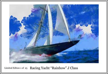 Racing Yacht "Rainbow" J Class (A3 Limited Number 1) - Limited Edition of 25 thumb