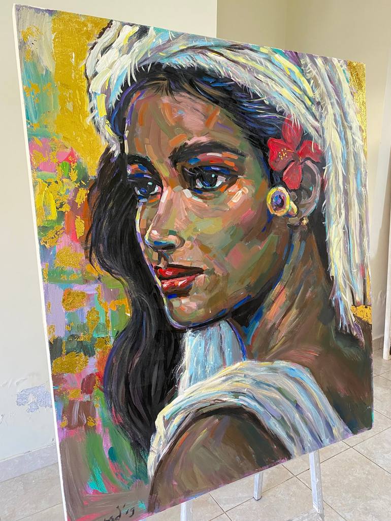 Original Impressionism People Painting by Mohammed Harahap