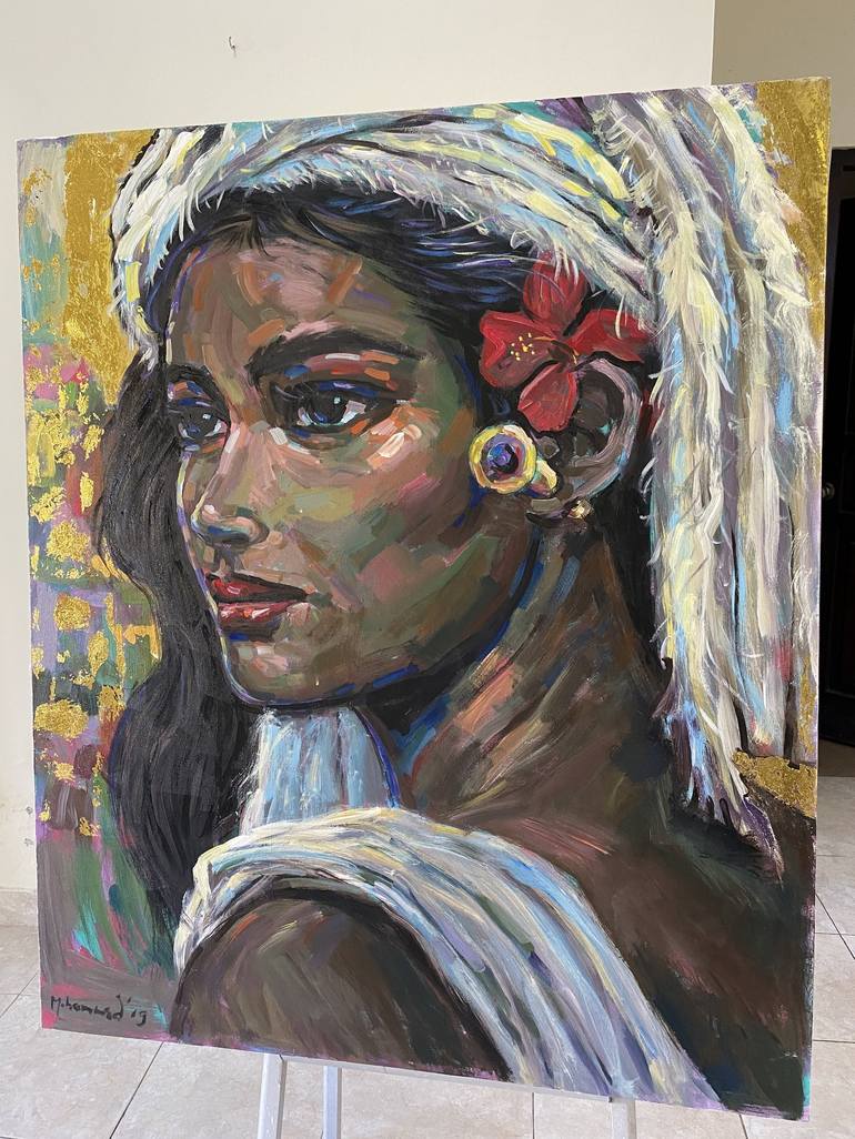 Original Impressionism People Painting by Mohammed Harahap