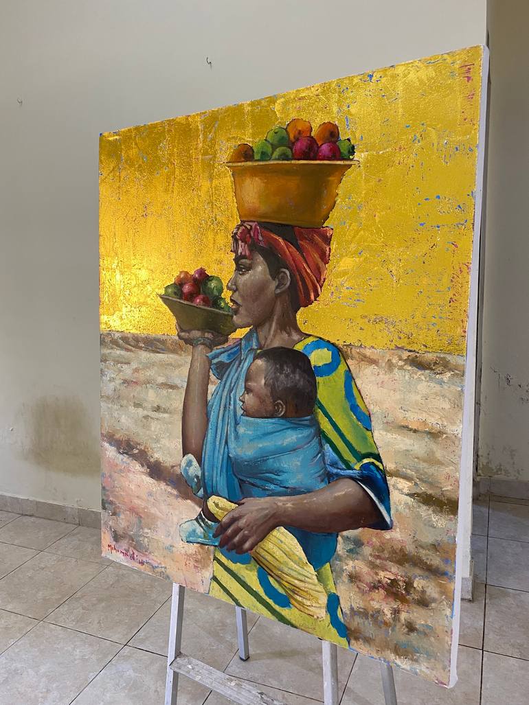 Original Realism People Painting by Edy Mujiono