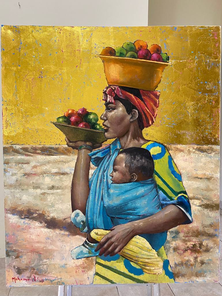 Original Realism People Painting by Edy Mujiono