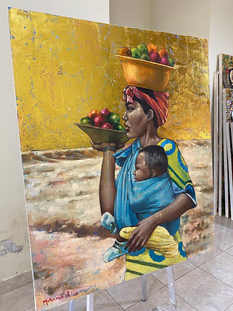 Original Realism People Painting by Edy Mujiono